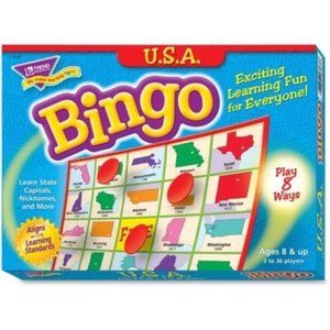 USA Bingo Game NEW Learn States Capitals Locations